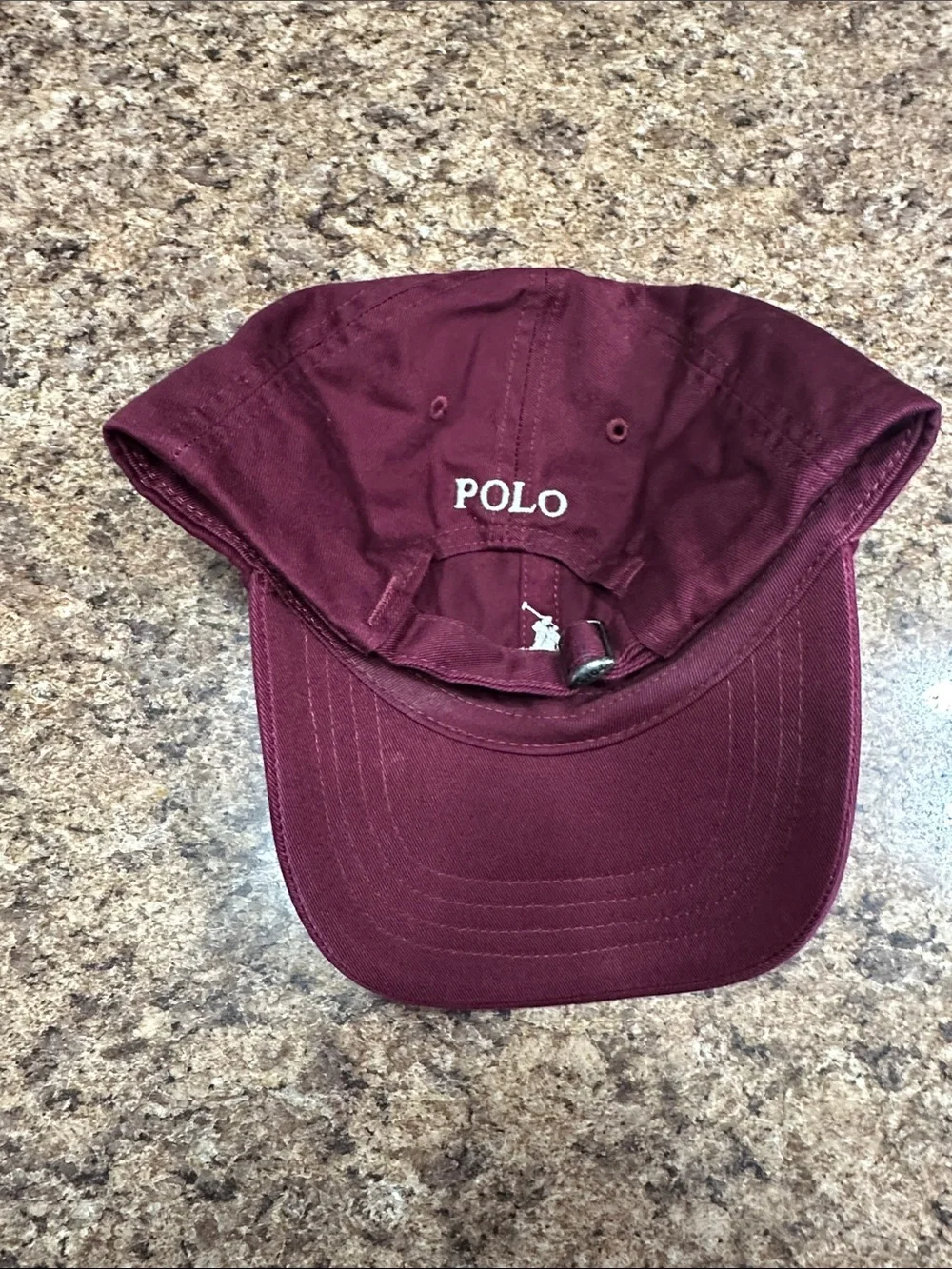EUC Polo by Ralph Lauren Burgundy Polo Hat with White Pony